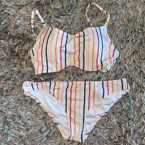 Brand New Multi-color Striped Bikini